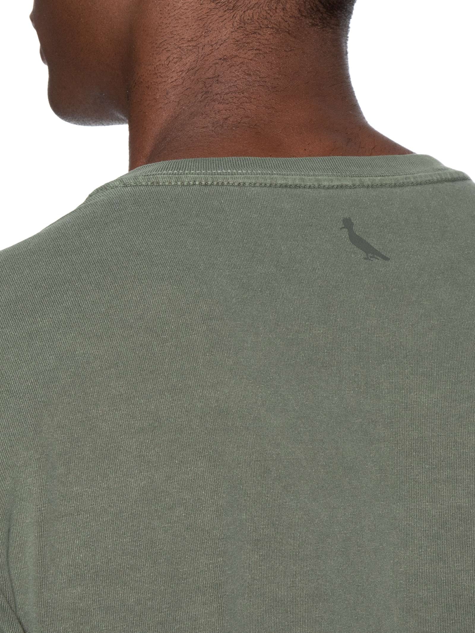 Camiseta Masculina Estampa Minimal Peito Verde Reserva