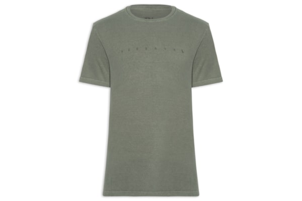 Camiseta Masculina Estampa Minimal Peito - Verde