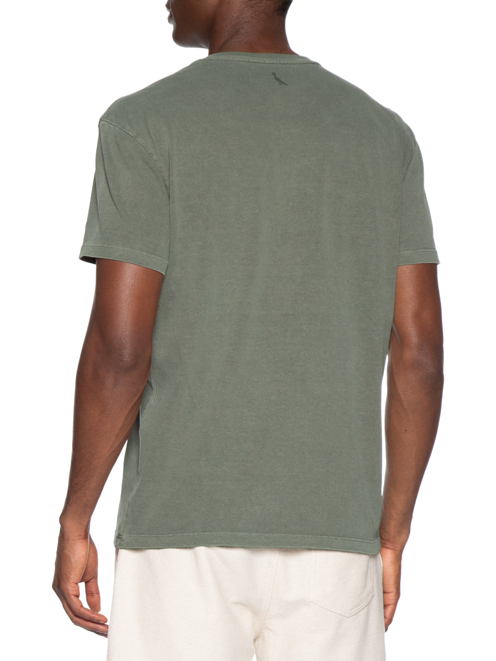 Camiseta Masculina Estampa Minimal Peito Verde Reserva