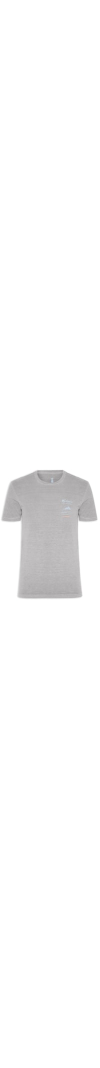 Camiseta Masculina Estampa Montanhas - Cinza