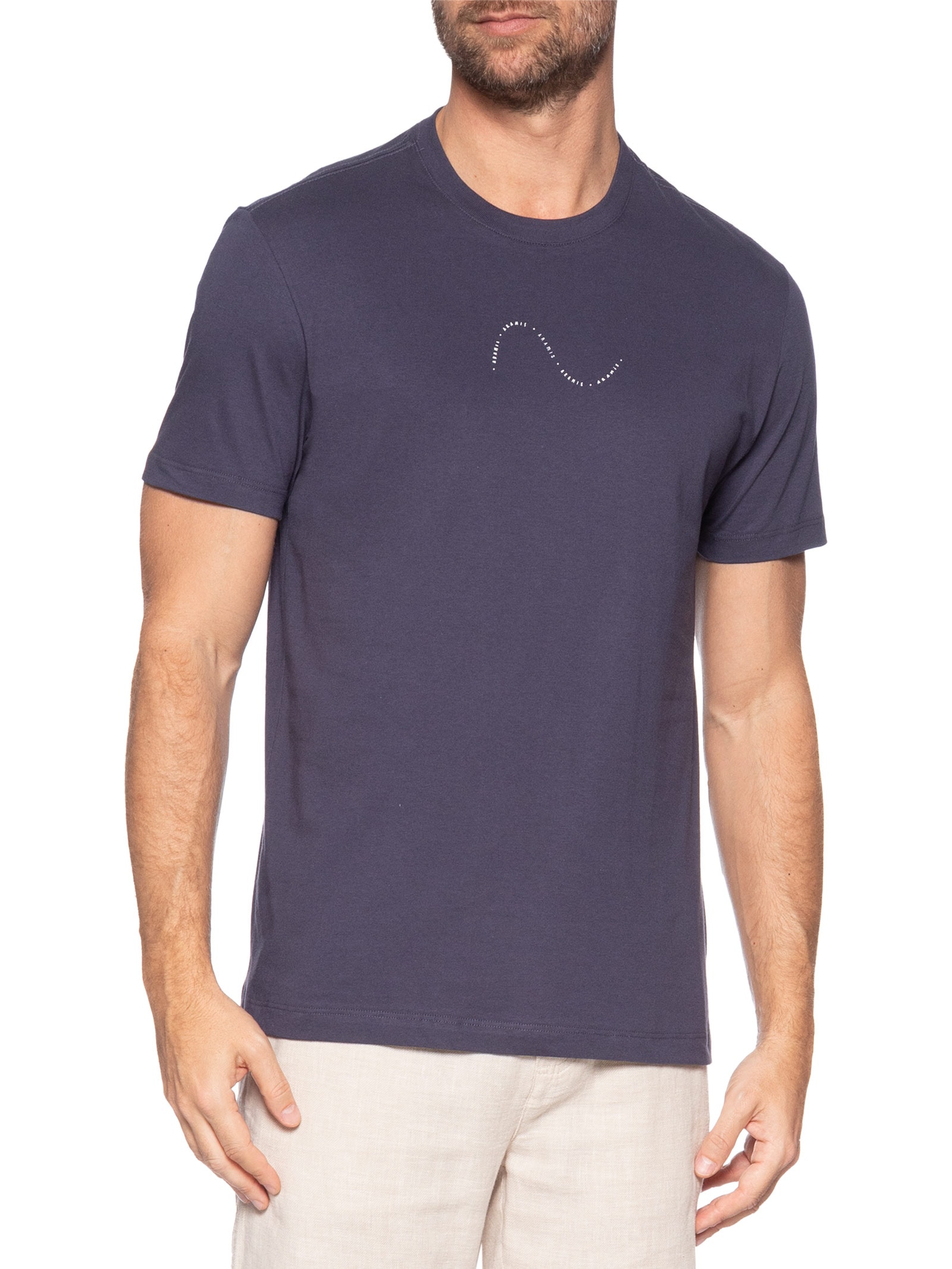 Camiseta Masculina Estampa Onda (PA) Azul Aramis