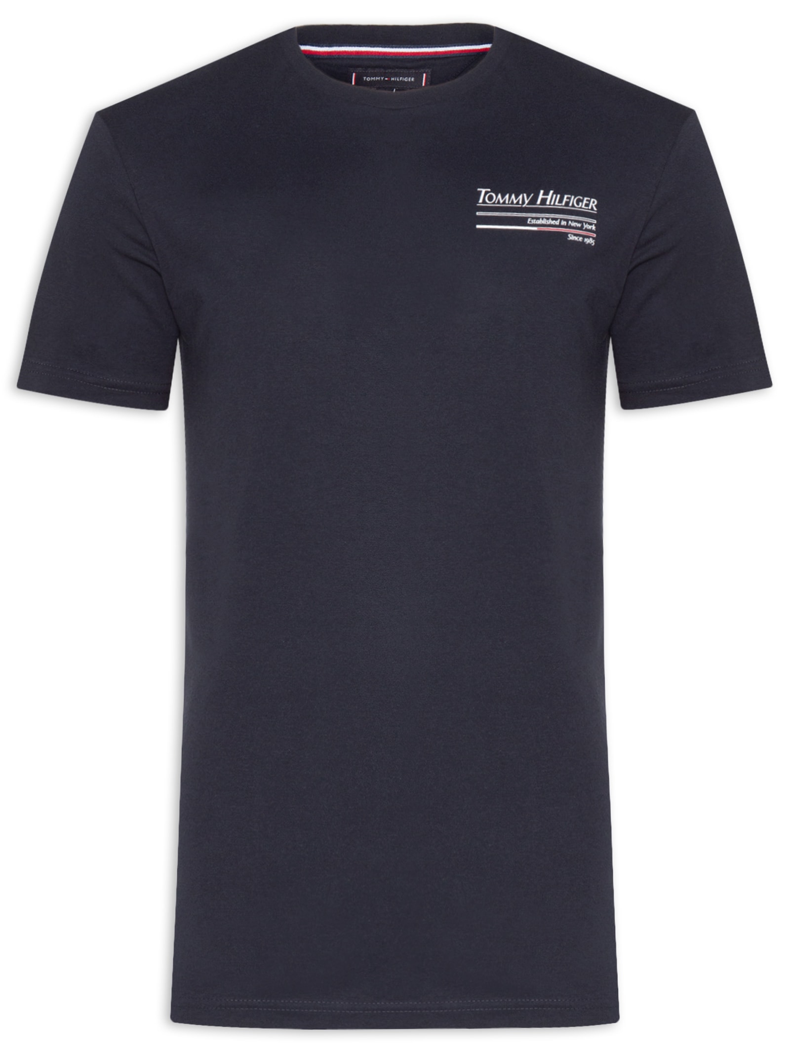 Camiseta Masculina Estampa Out Sailing Em Algodão Azul Tommy Hilfiger