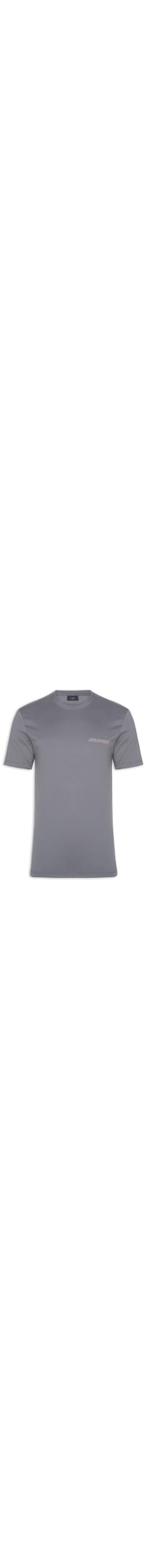 Camiseta Masculina Estampa Outline Red Line - Cinza