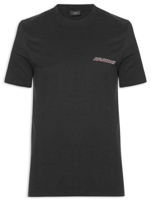 Camiseta Masculina Estampa Outline Red Line – Preto
