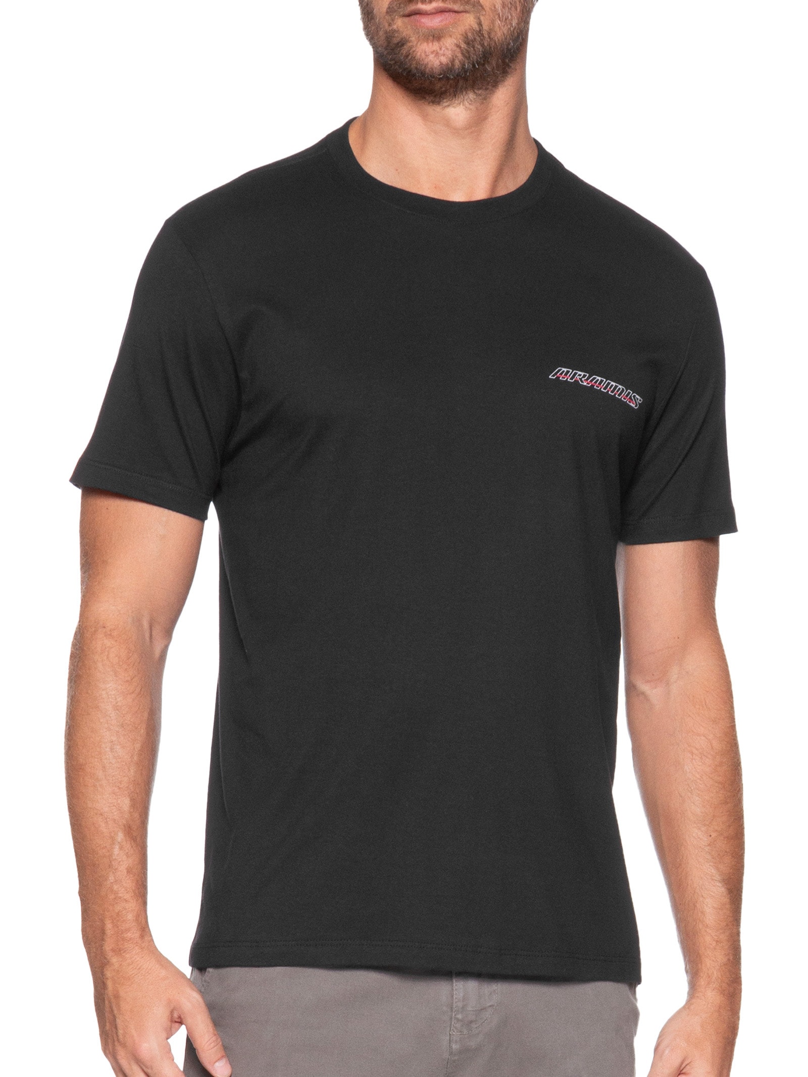 Camiseta Masculina Estampa Outline Red Line Preto Aramis