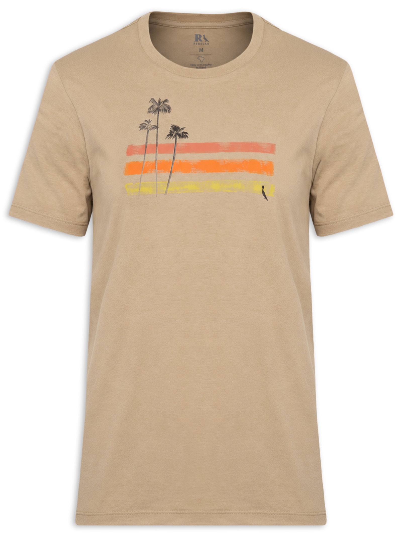 Camiseta Masculina Estampa Palm Water Bege Reserva