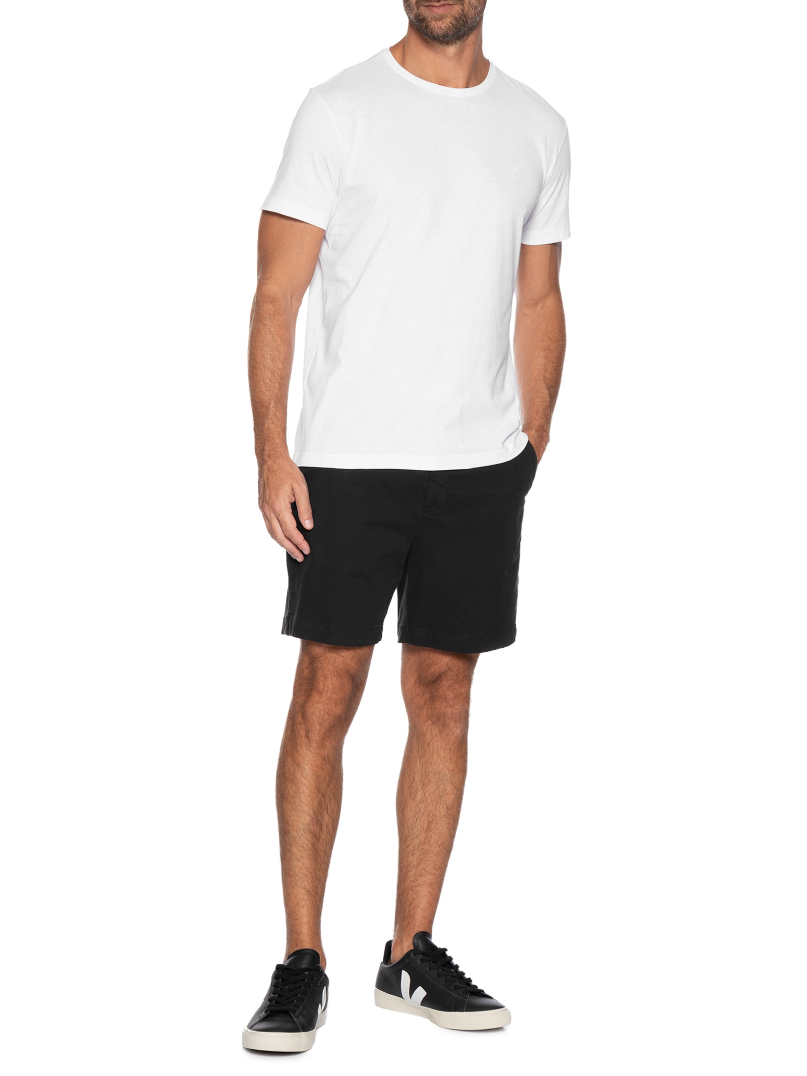 Camiseta Masculina Estampa Pedal Studio Branco Sergio K