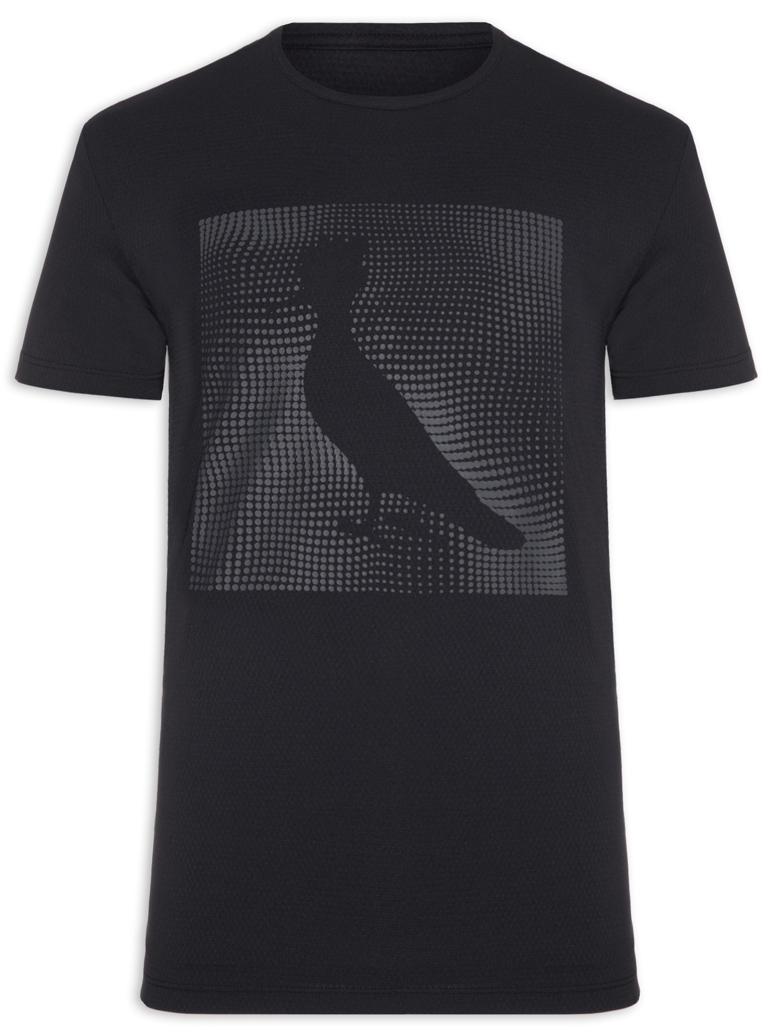 Camiseta Masculina Estampa Pica Pau Hi-Tech Pinos Preto Reserva