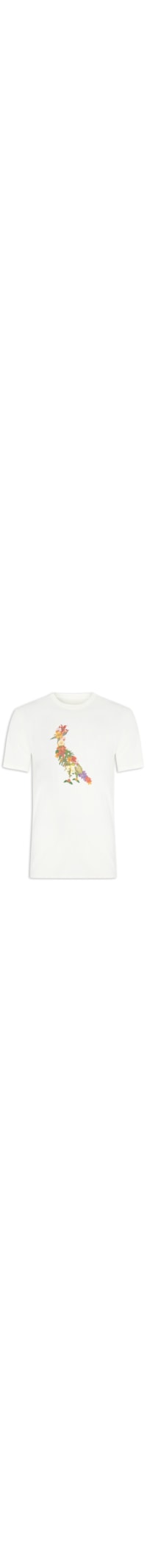Camiseta Masculina Estampa Pica Pau Jardim Botânico - Off White