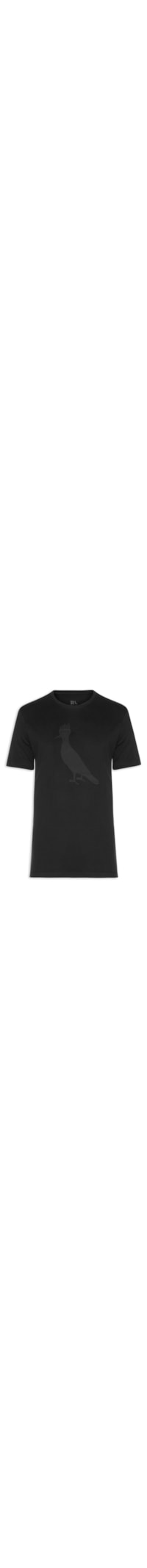 Camiseta Masculina Estampa Pica Pau Linhas - Preto