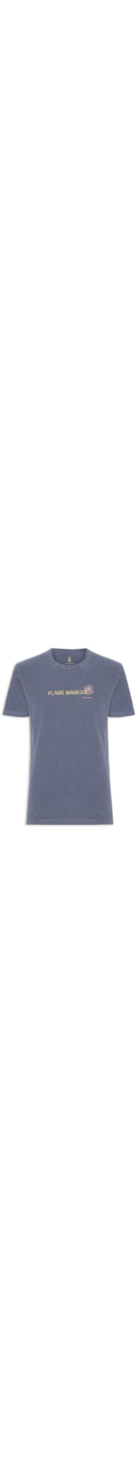 Camiseta Masculina Estampa Plage Magique Stone - Azul