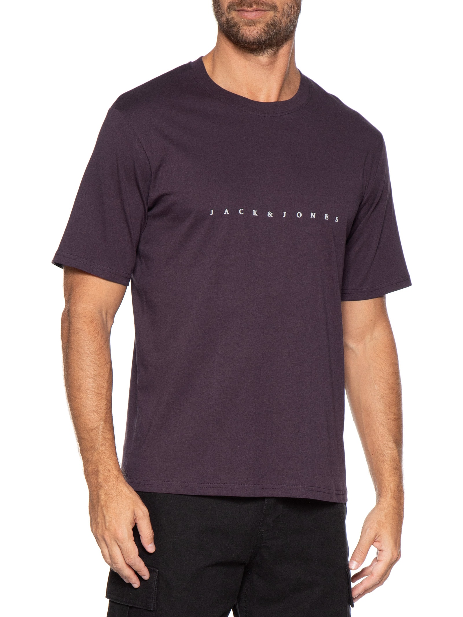 Camiseta Masculina Estampa Roxo Jack & Jones