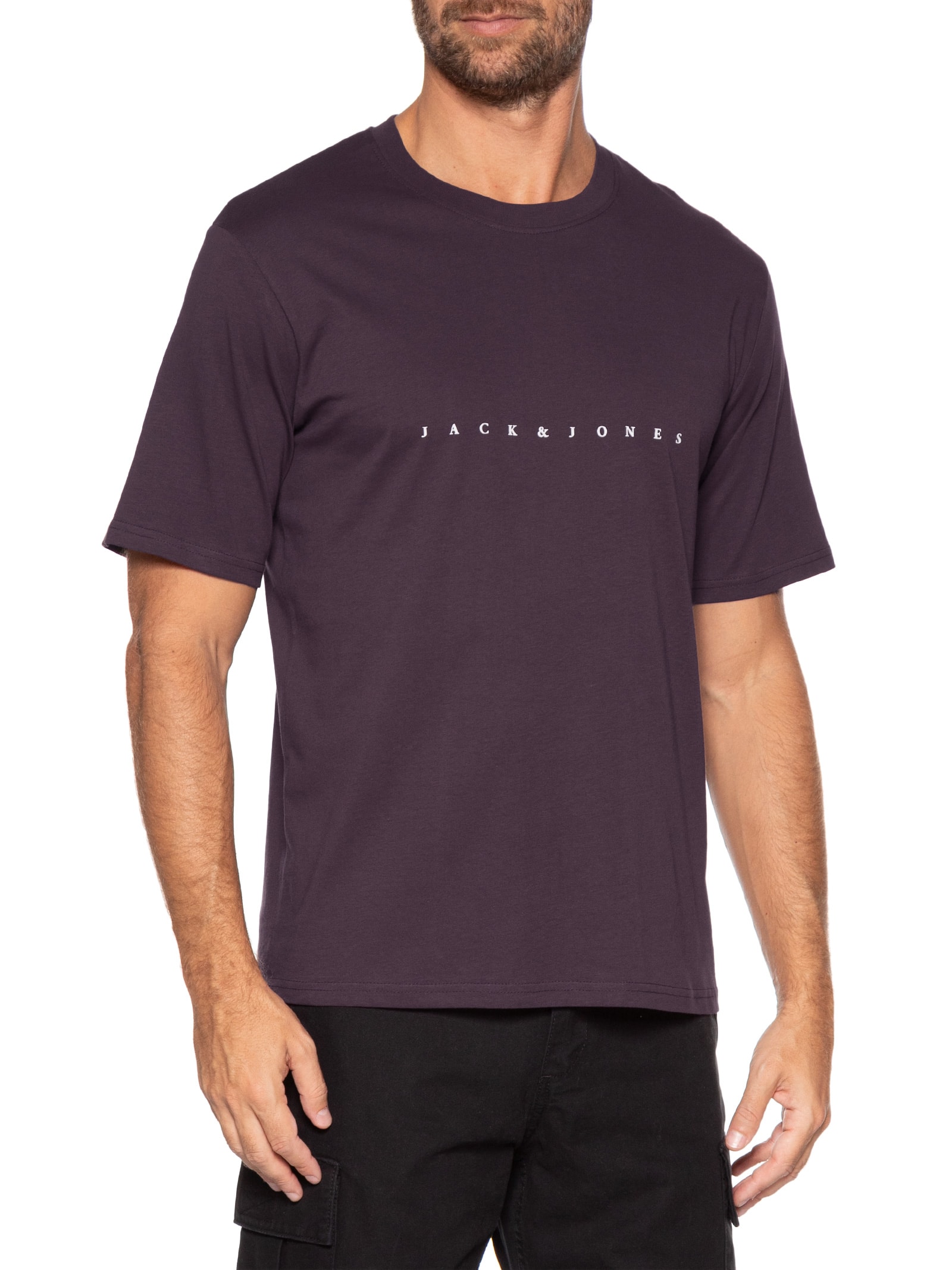 Camiseta Masculina Estampa Roxo Jack & Jones