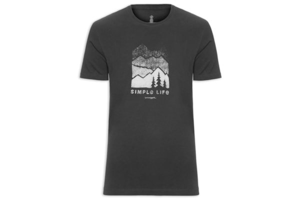 Camiseta Masculina Estampa Simple Life - Preto