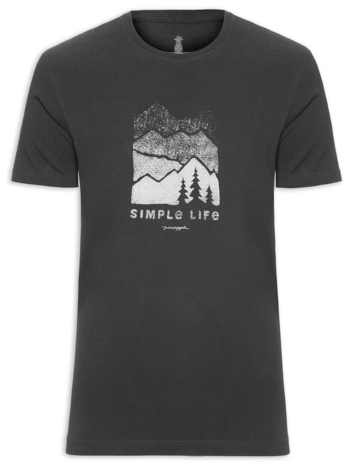 Camiseta Masculina Estampa Simple Life – Preto