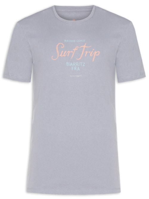 Camiseta Masculina Estampa Surf Trip – Azul
