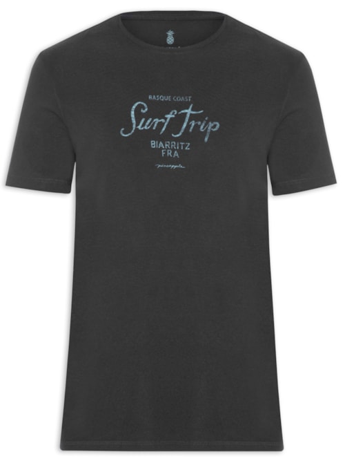 Camiseta Masculina Estampa Surf Trip – Preto