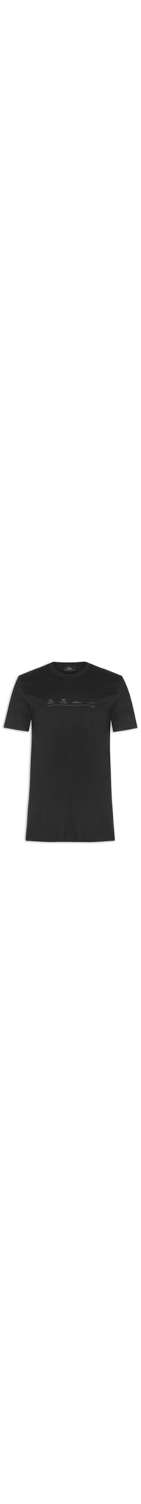 Camiseta Masculina Estampa Time Line - Preto