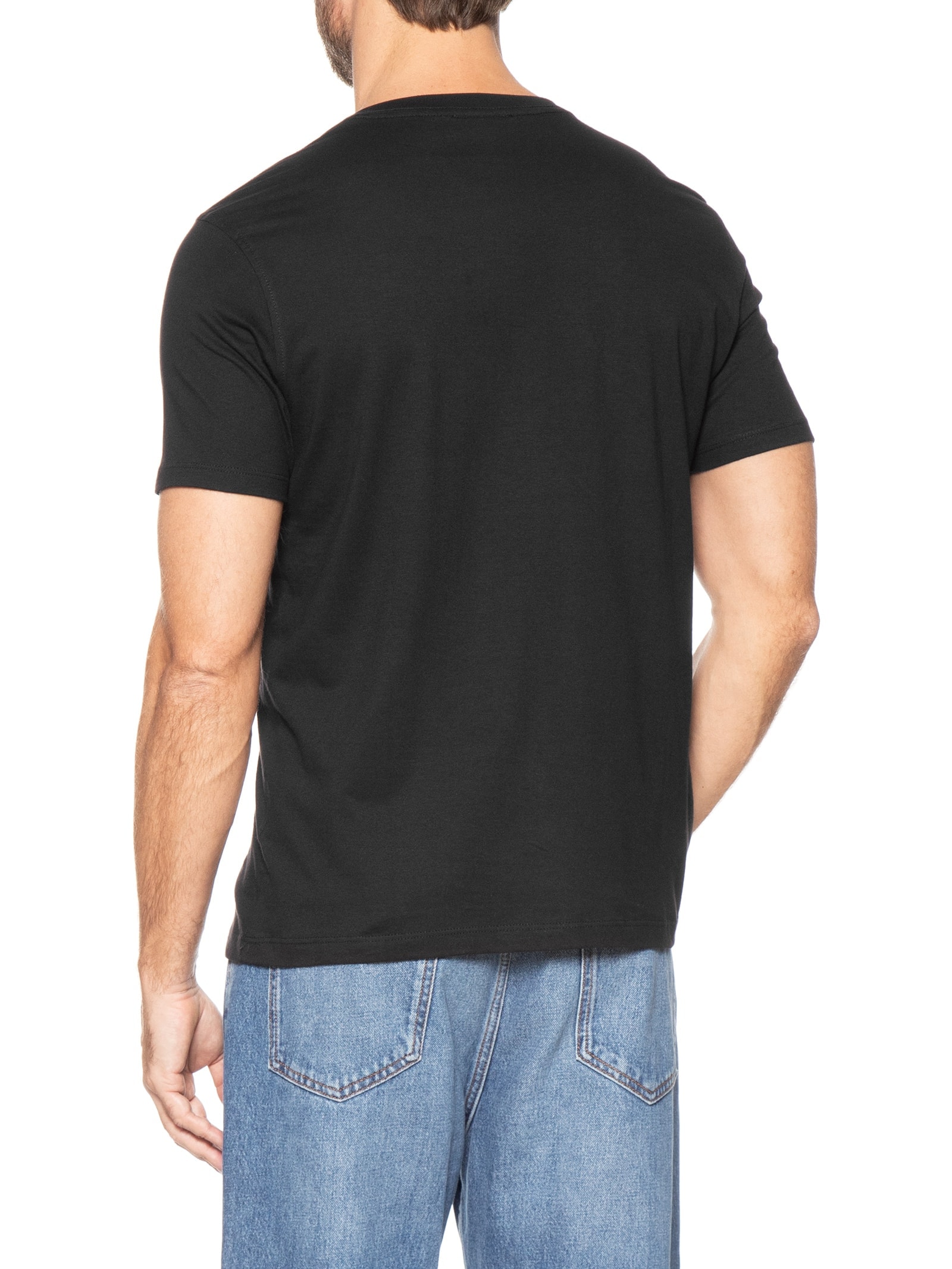 Camiseta Masculina Estampa Time Line Preto Aramis