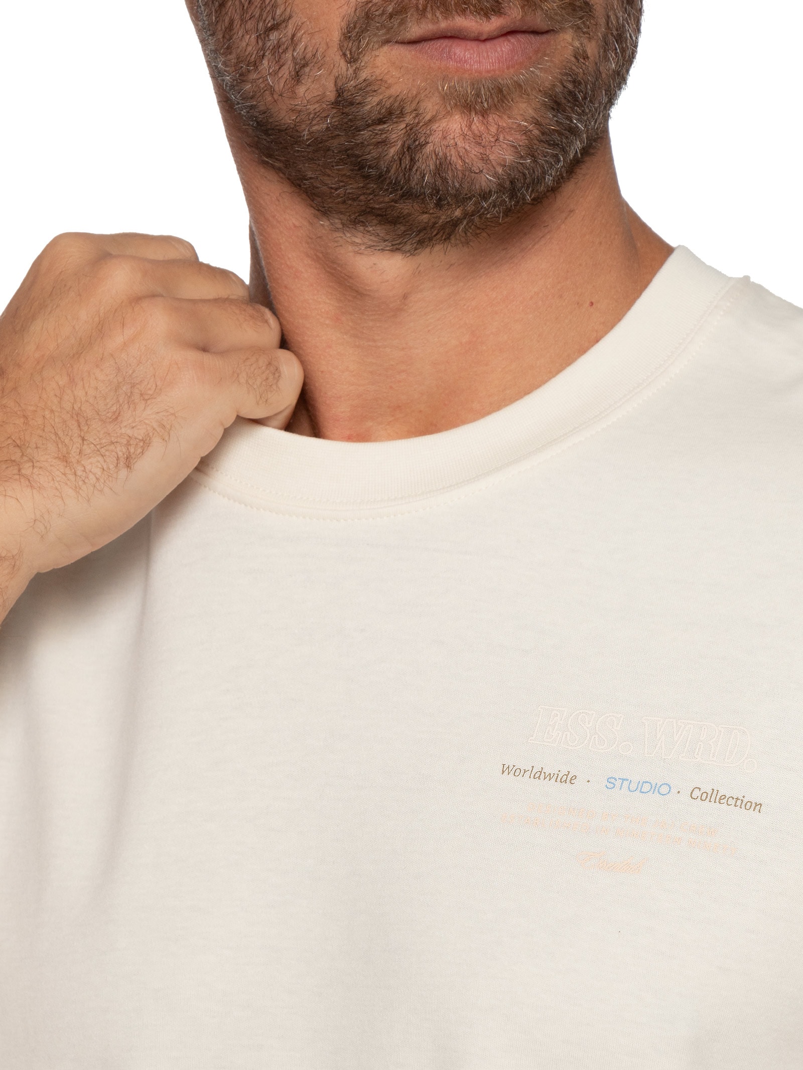 Camiseta Masculina Estampa Urban Edge Studio Bege Jack & Jones