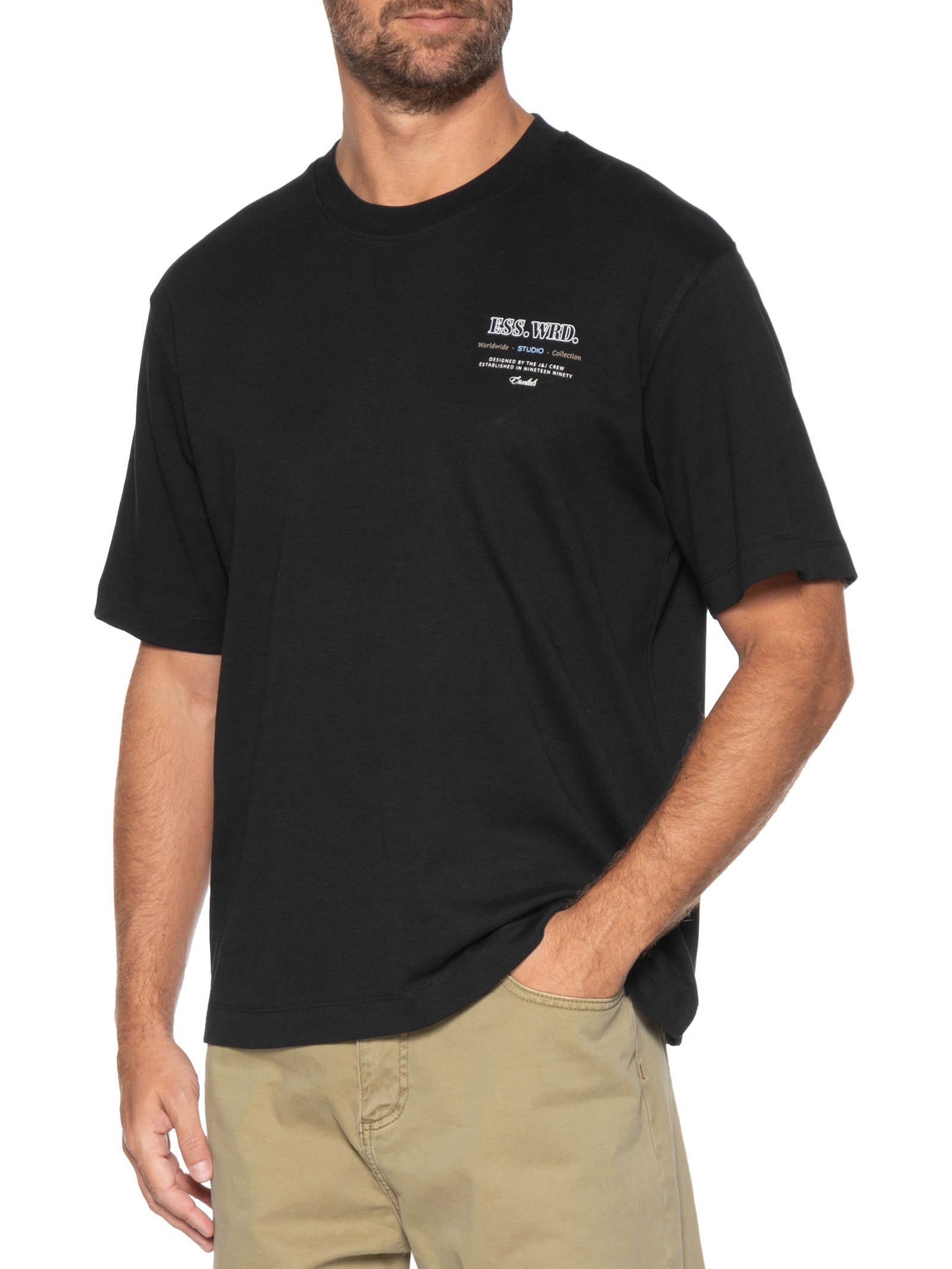 Camiseta Masculina Estampa Urban Edge Studio Bege Jack & Jones