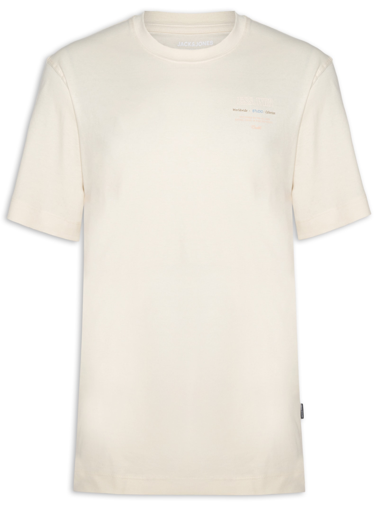 Camiseta Masculina Estampa Urban Edge Studio Branco Jack & Jones
