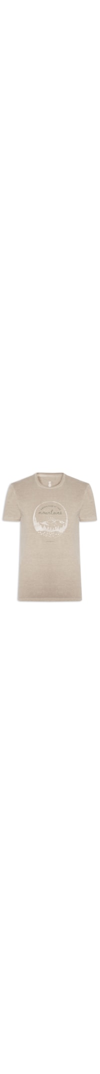 Camiseta Masculina Estampada Adventures - Bege