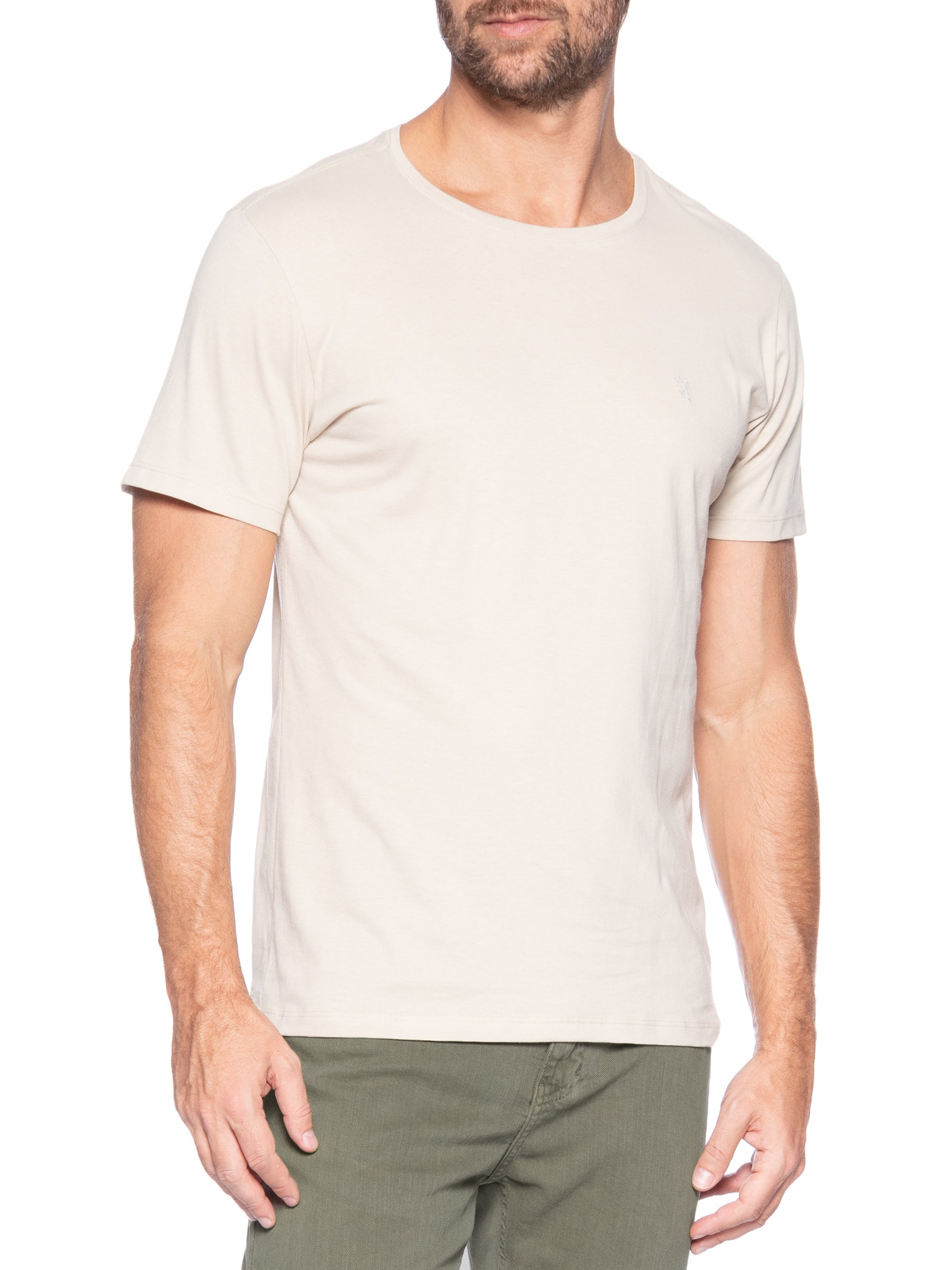 Camiseta Masculina Estampada Agrolife Edit Bege Sergio K