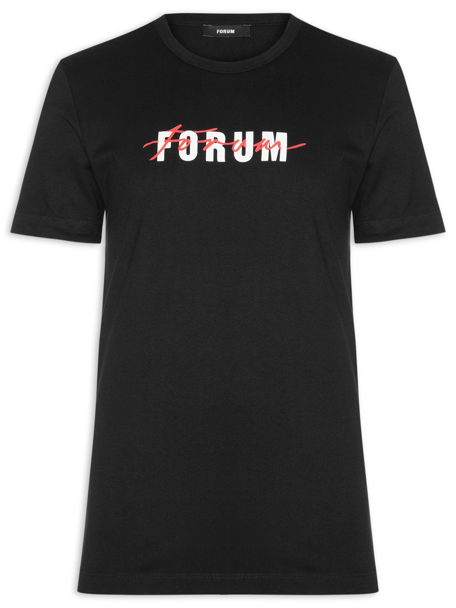  Camiseta Masculina Estampada Algodão Preto Forum