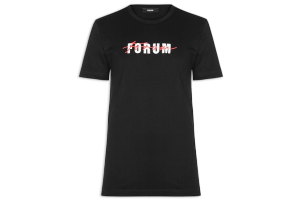  Camiseta Masculina Estampada Algodão - Preto