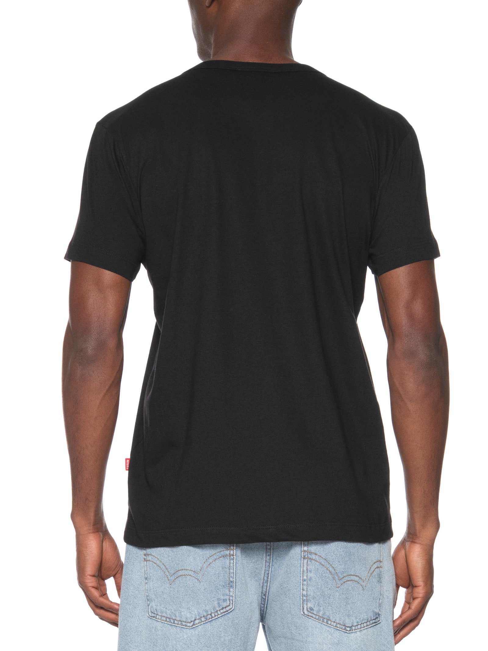  Camiseta Masculina Estampada Algodão Preto Forum