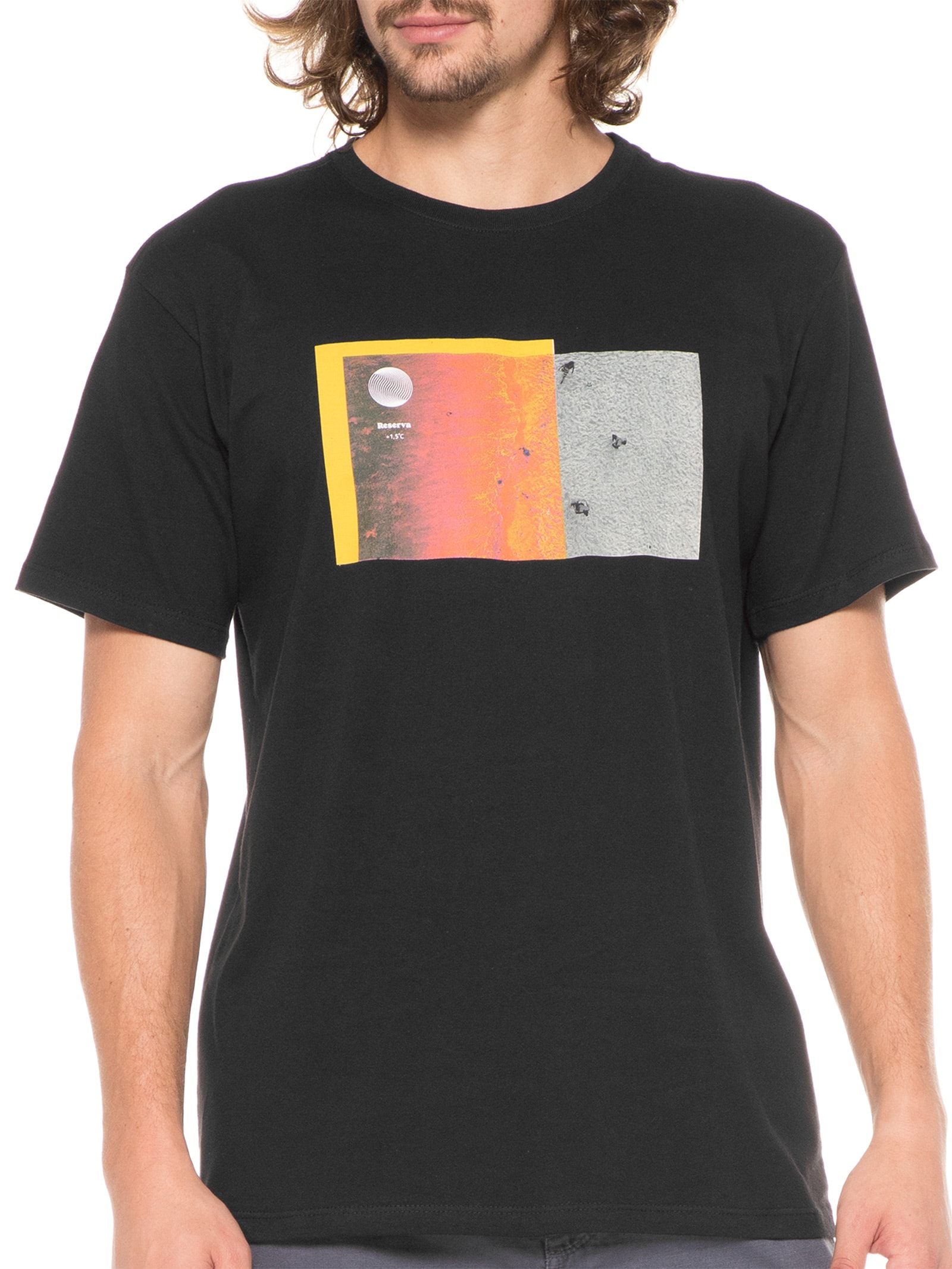 Camiseta Masculina Estampada Altinha Calor Preto Reserva