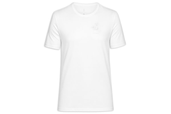 Camiseta Masculina Estampada Aquarela Bikes - Branco