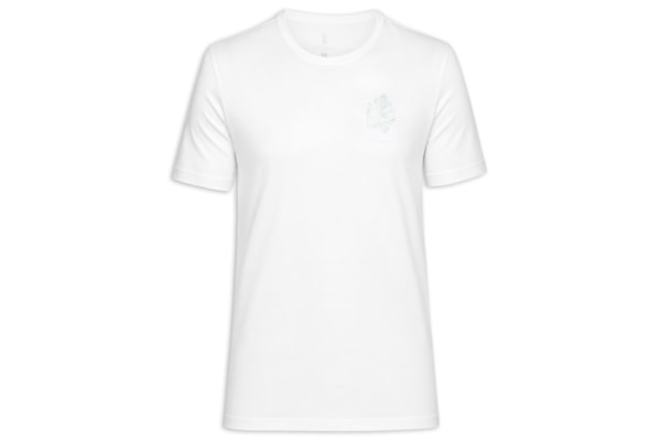 Camiseta Masculina Estampada Aquarela Costela - Branco