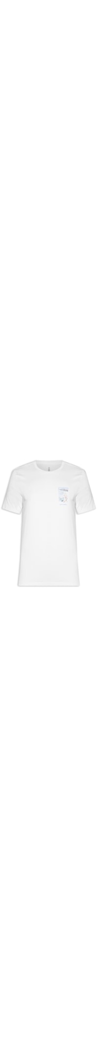 Camiseta Masculina Estampada Aquarela Marina - Branco