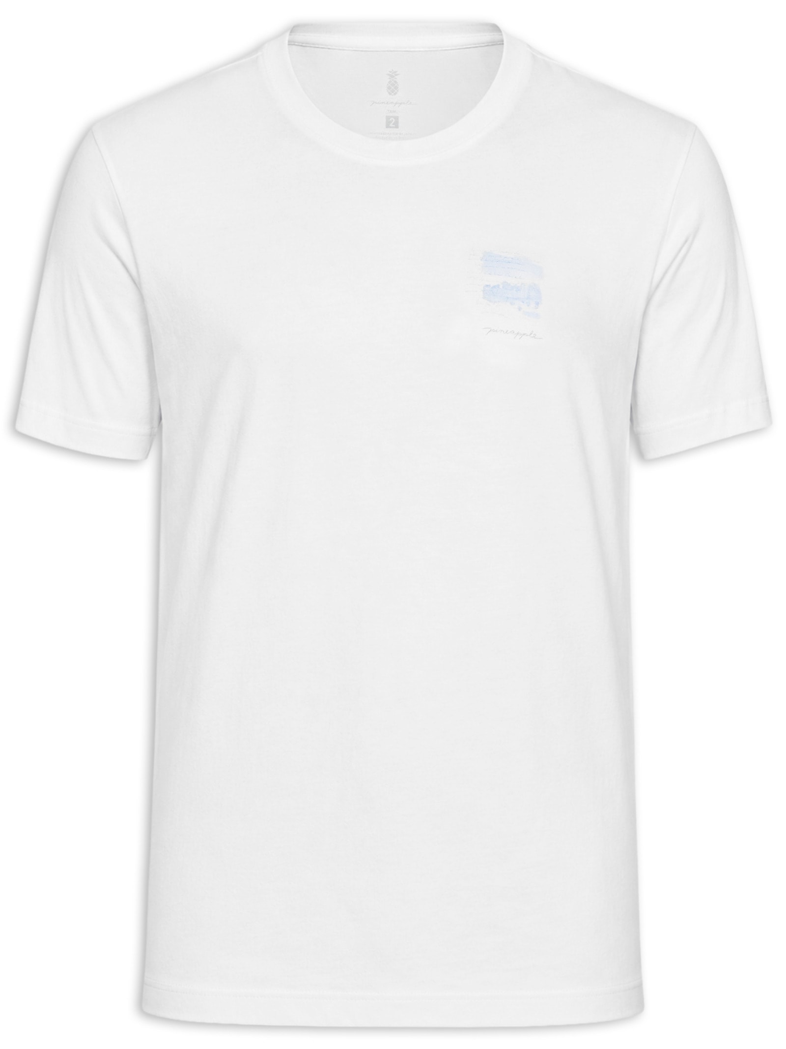 Camiseta Masculina Estampada Aquarela Nautique Branco Pineapple