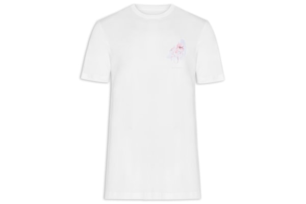 Camiseta Masculina Estampada Aquarela Polvo - Branco