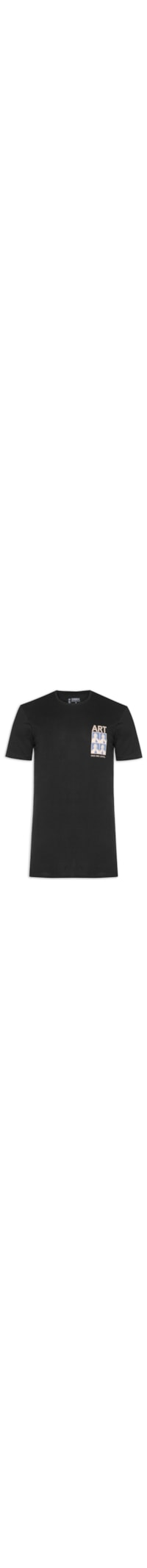 Camiseta Masculina Estampada Art Elizabeth - Preto