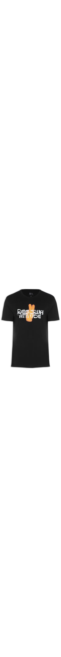 Camiseta Masculina Estampada Atitude - Preto