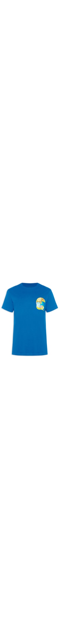 Camiseta Masculina Estampada - Azul