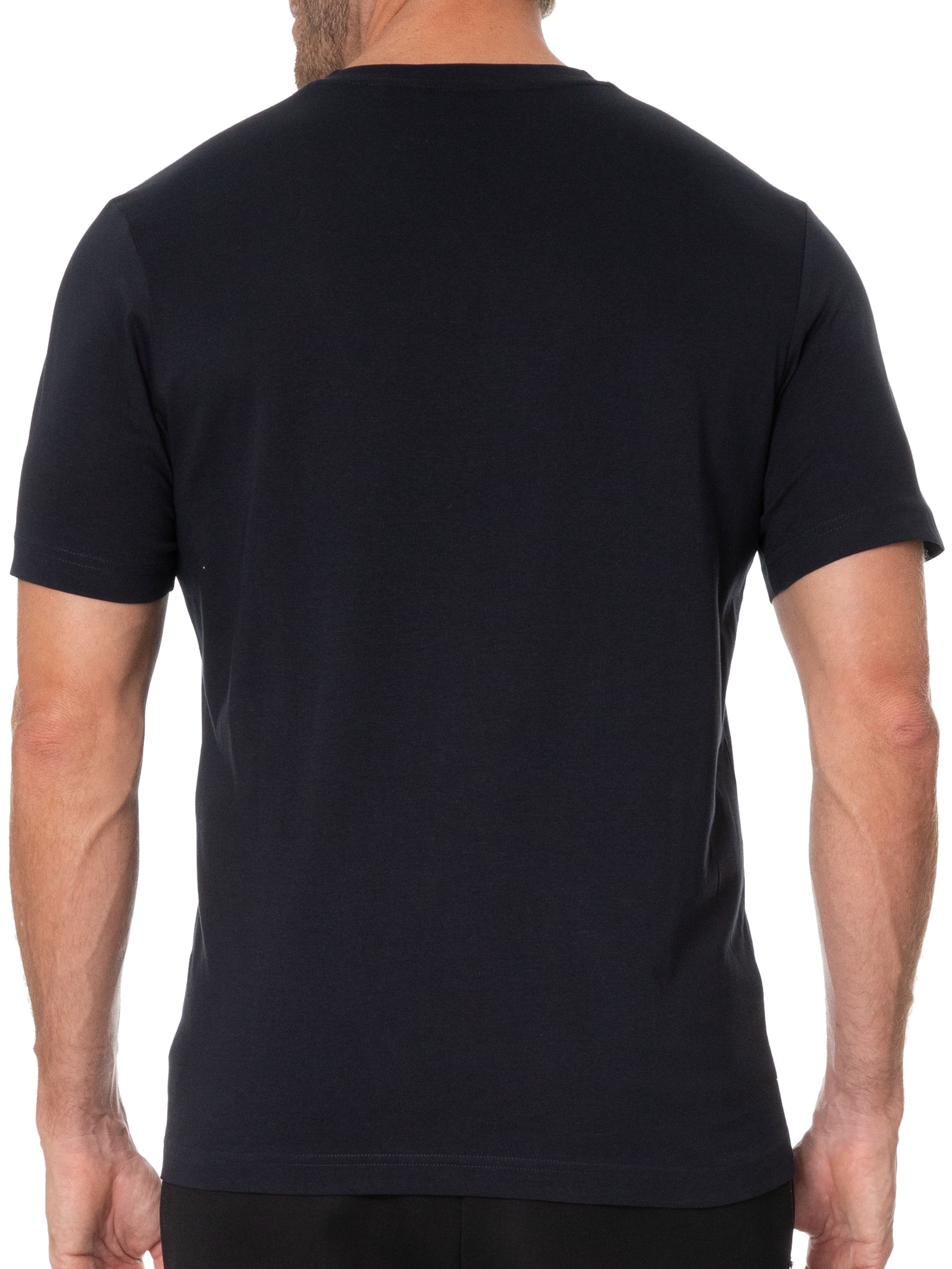 Camiseta Masculina Estampada Azul Boss