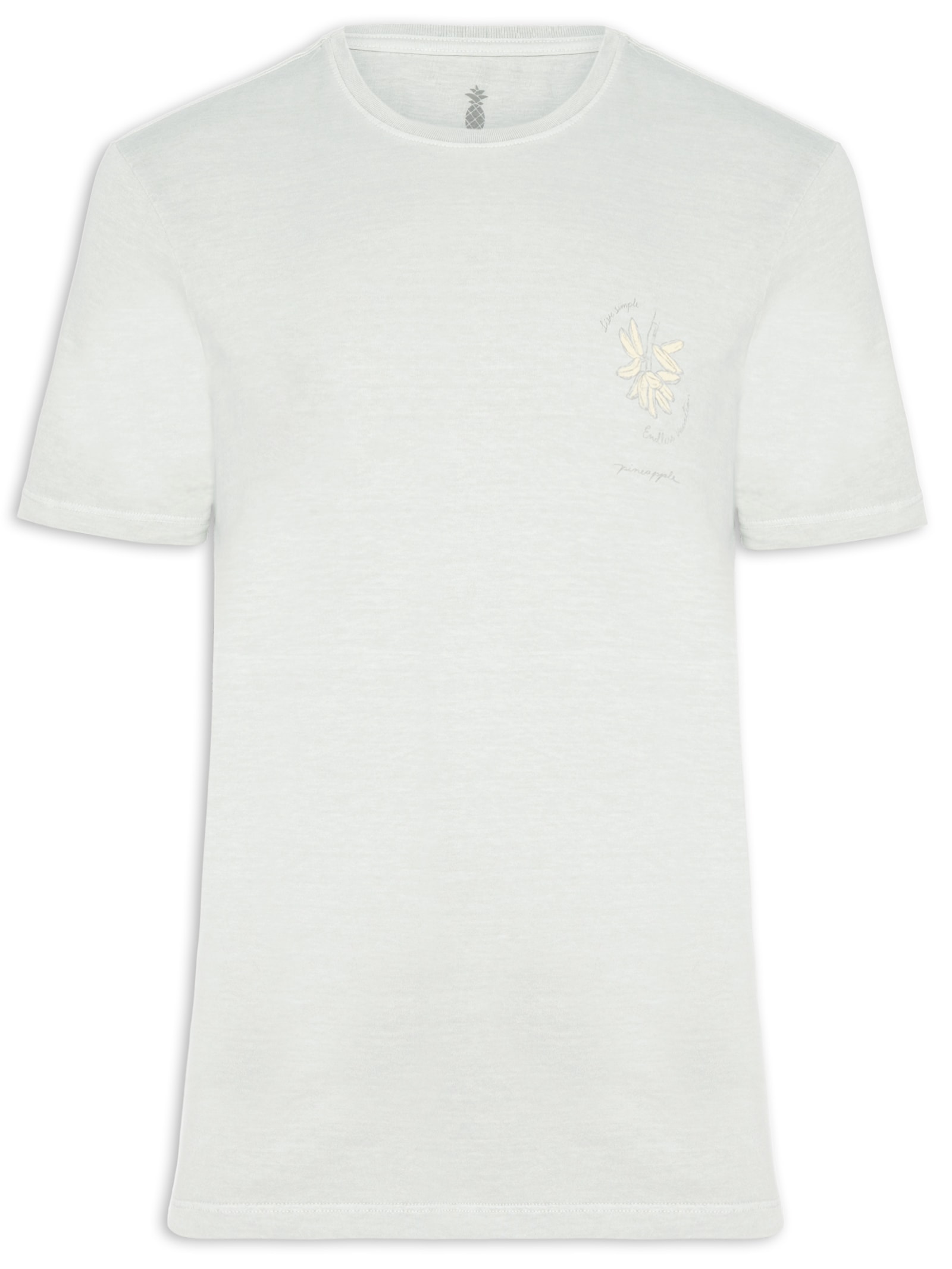 Camiseta Masculina Estampada Bananas Cinza Pineapple