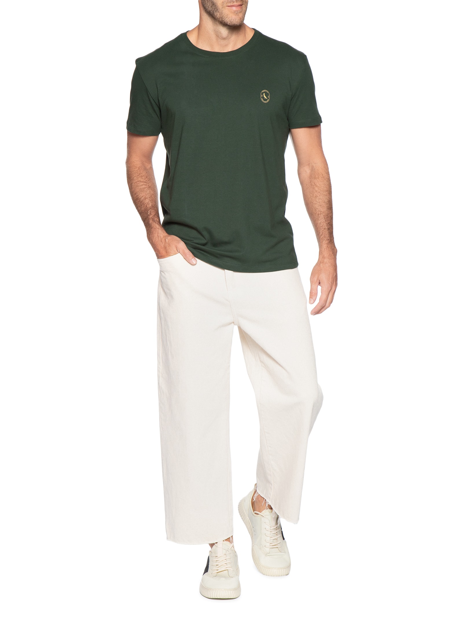 Camiseta Masculina Estampada Be Yourself Heritage Verde Reserva