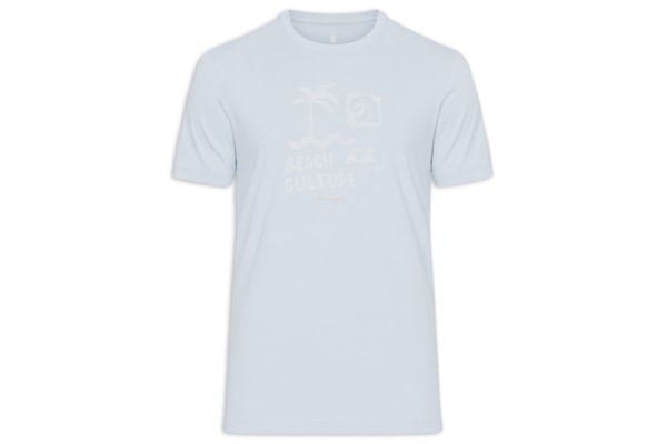 Camiseta Masculina Estampada Beach Culture - Azul