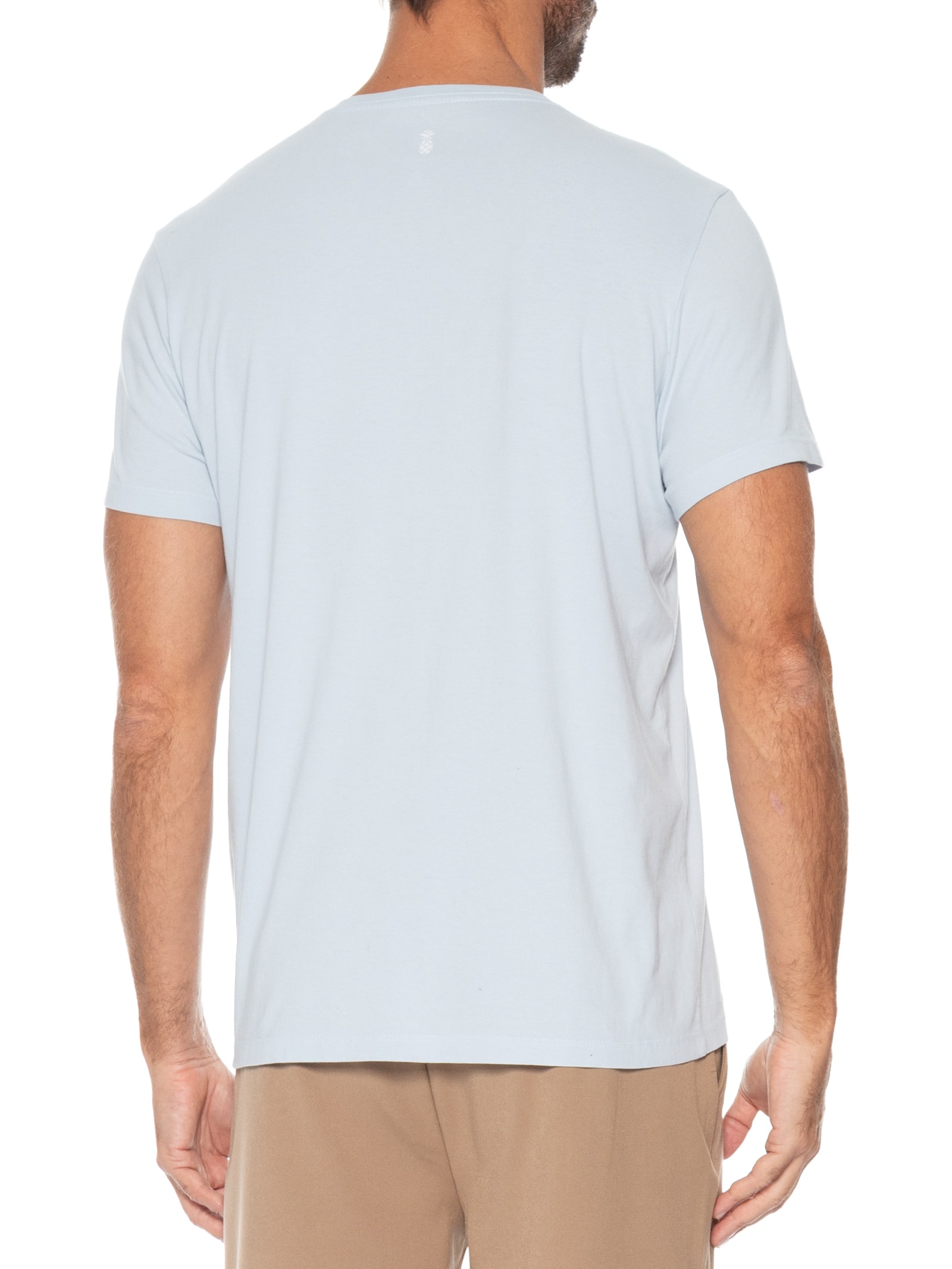 Camiseta Masculina Estampada Beach Culture Azul Pineapple