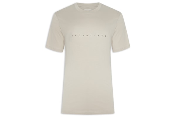 Camiseta Masculina Estampada - Bege