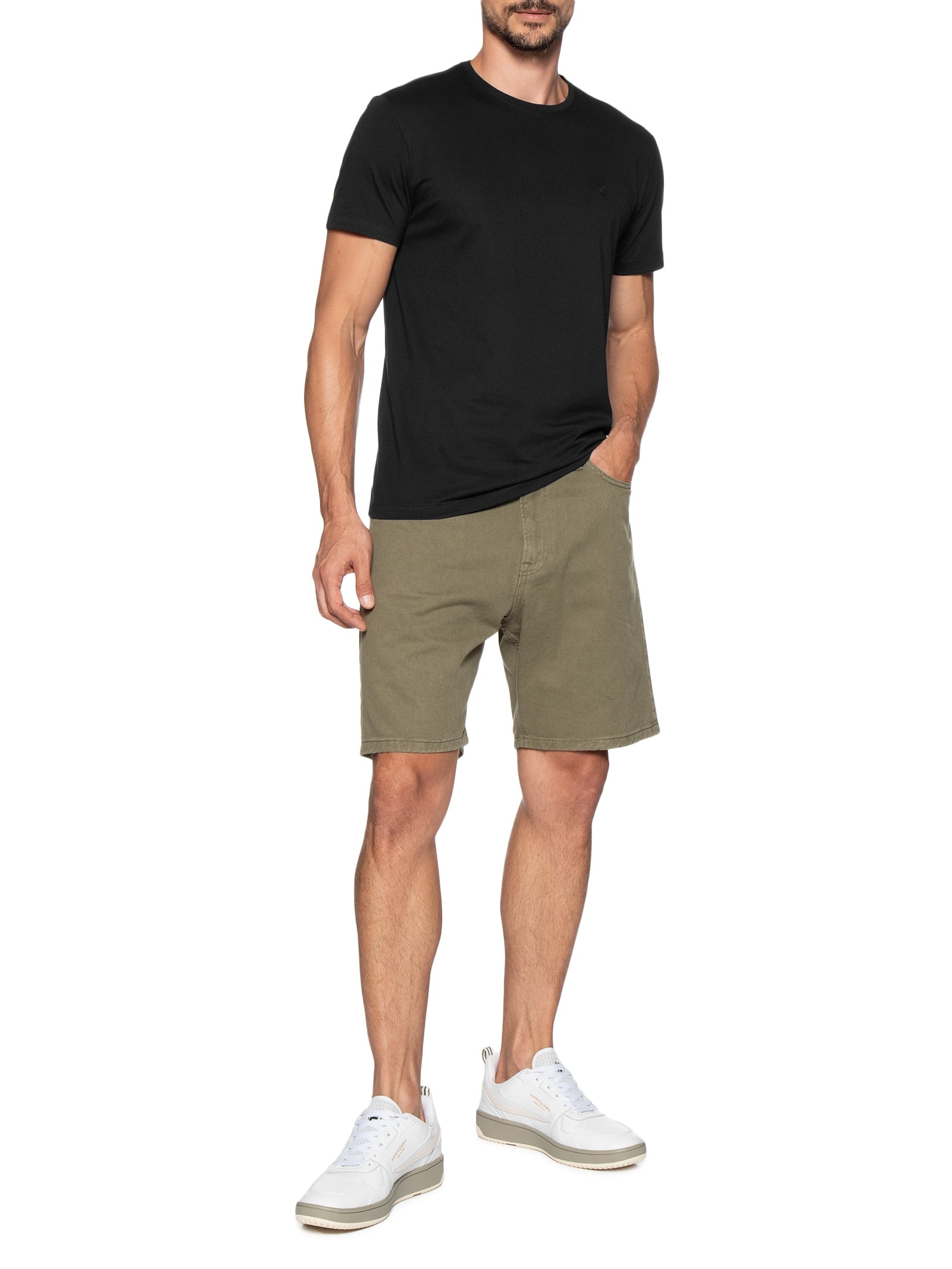 Camiseta Masculina Estampada Big Logo Routes Preto Sergio K