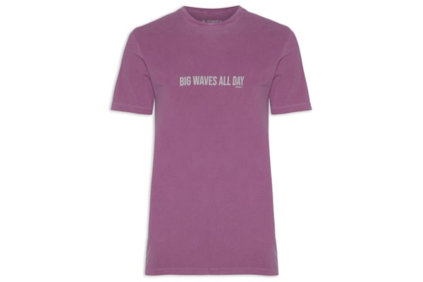 Camiseta Masculina Estampada Big Waves All Day - Roxo