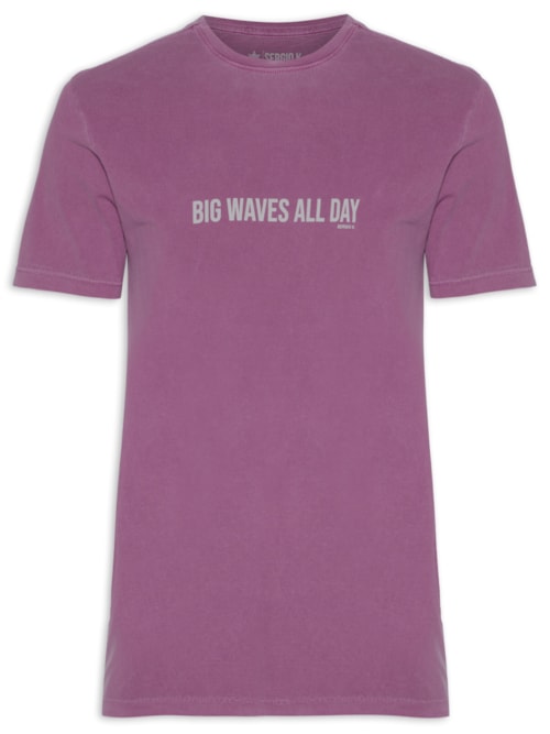 Camiseta Masculina Estampada Big Waves All Day – Roxo