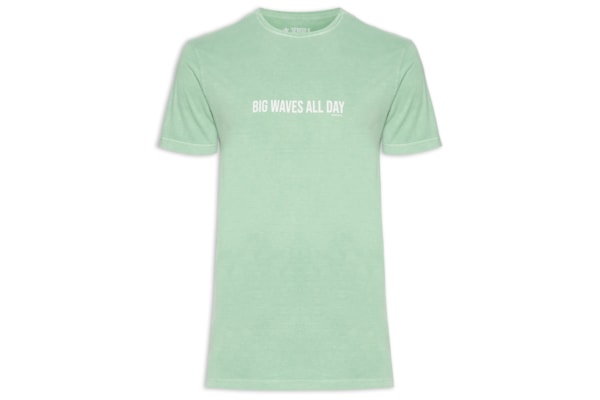 Camiseta Masculina Estampada Big Waves All Day - Verde